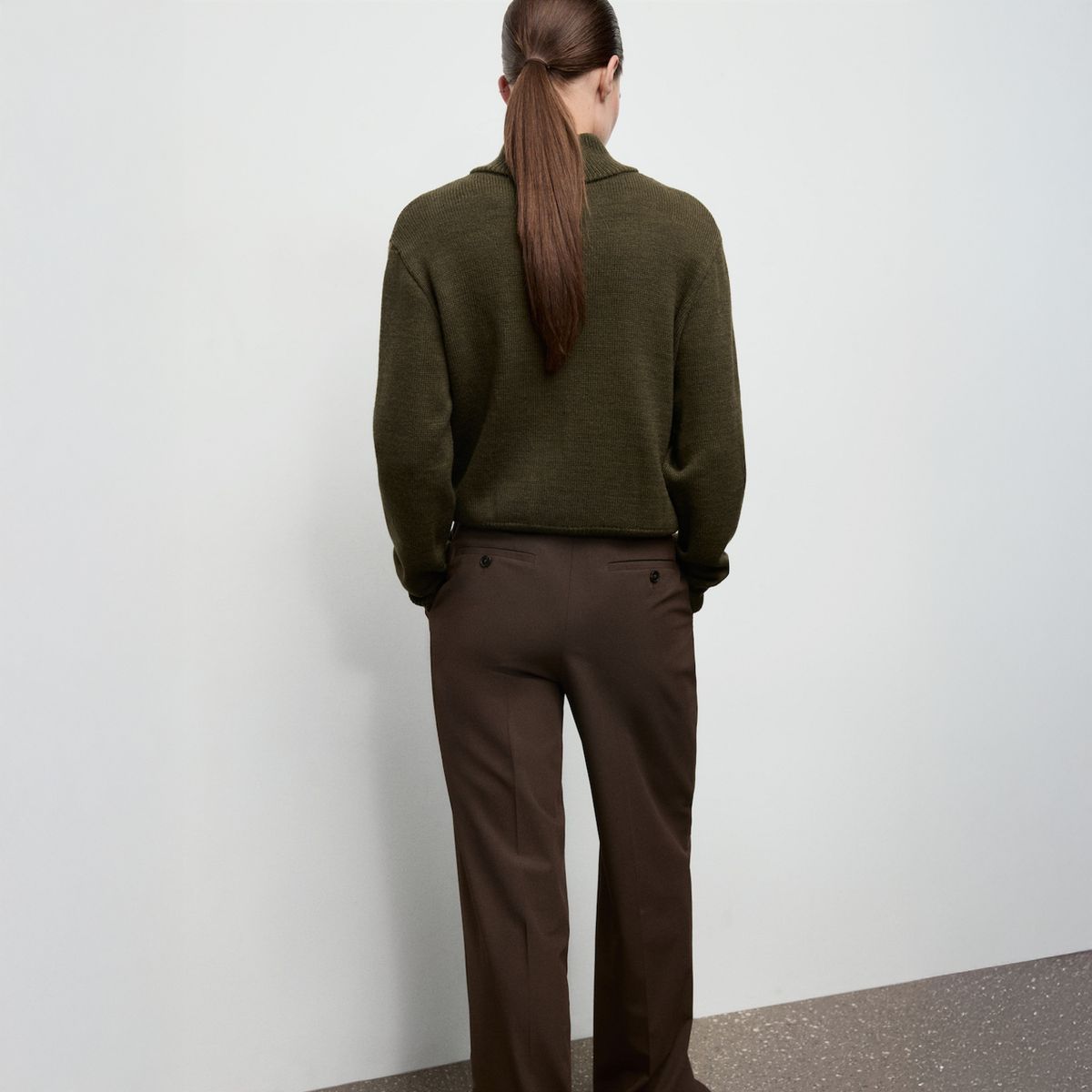 MANGO - Sweater Cuello Perkins Botones Mujer Mango