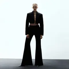 MANGO - Pantalón Traje Lana Mujer