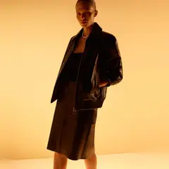 MANGO - Falda Lápiz Piel Mujer