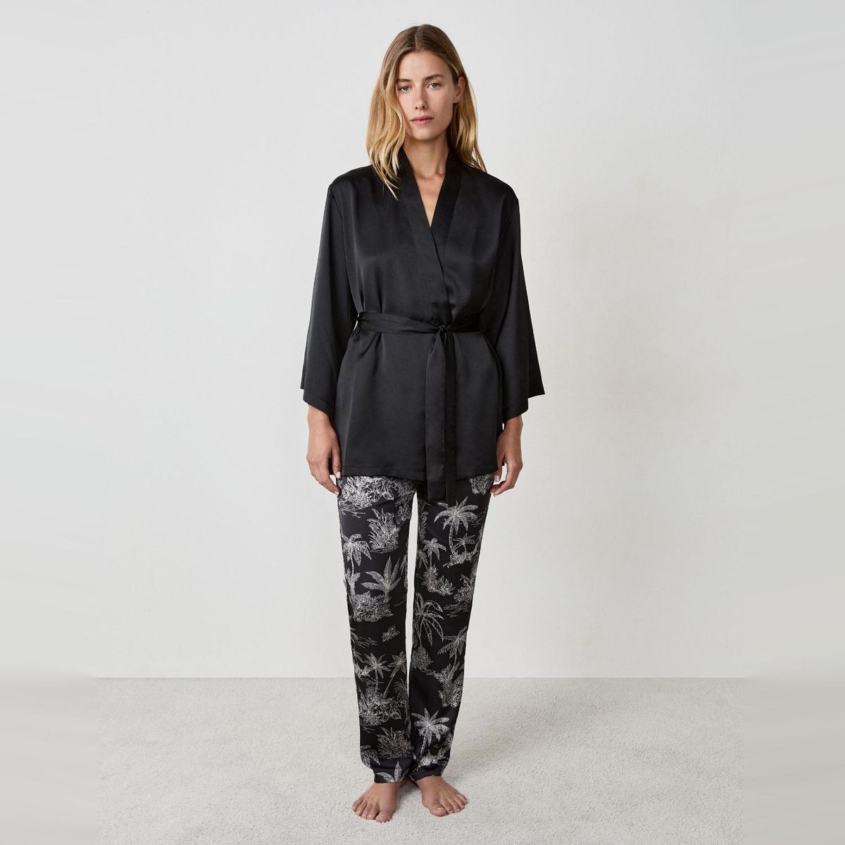 ETAM - Set Pijama Satín 3 Piezas Selva Mujer Etam