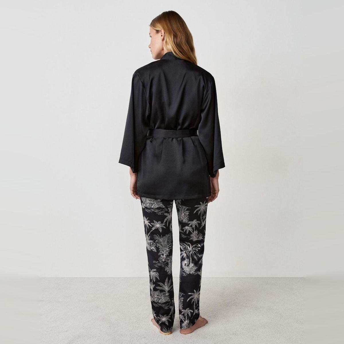 ETAM - Set Pijama Satín 3 Piezas Selva Mujer Etam