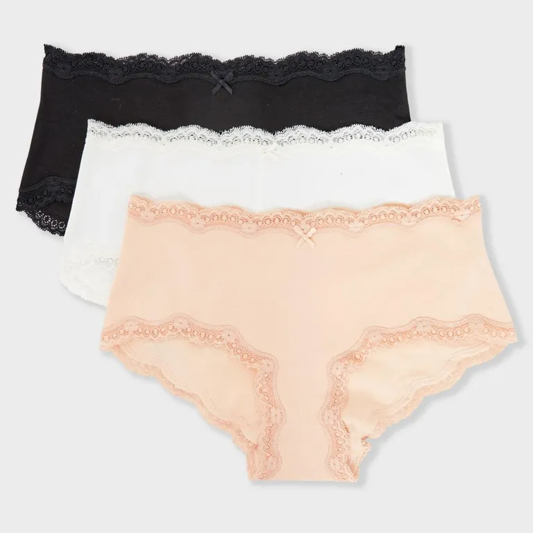 Pack 3 Calzones Shorty Nora Lace Mujer