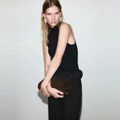 MANGO - Top Combinado Volante Mujer