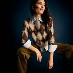 MANGO - Sweater Punto Rombos Mujer