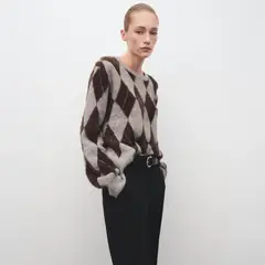 MANGO - Sweater Punto Rombos Mujer