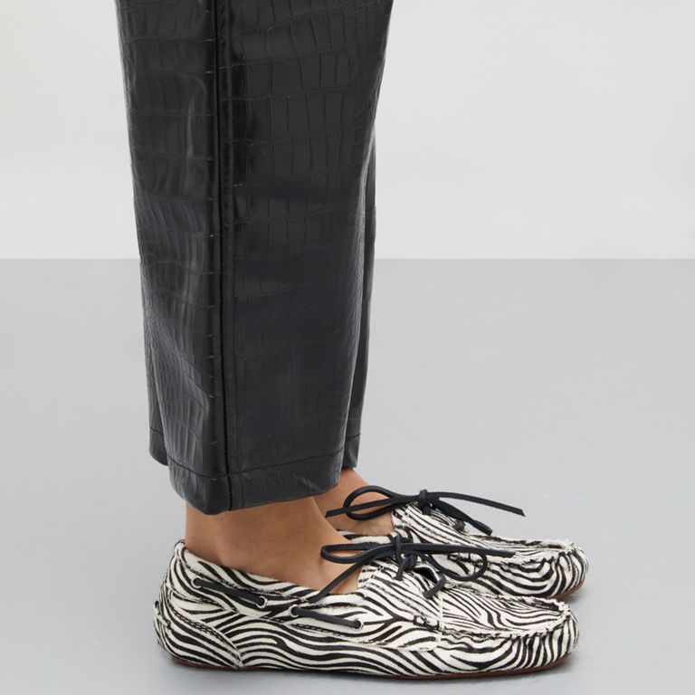 Mocasín Mujer Cuero Animal Print