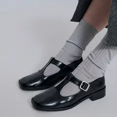 AUGUSTA - Zapato Casual Mujer Cuero Negro