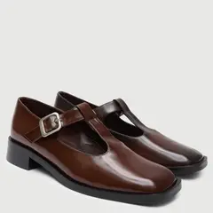 AUGUSTA - Zapato Casual Mujer Cuero Café