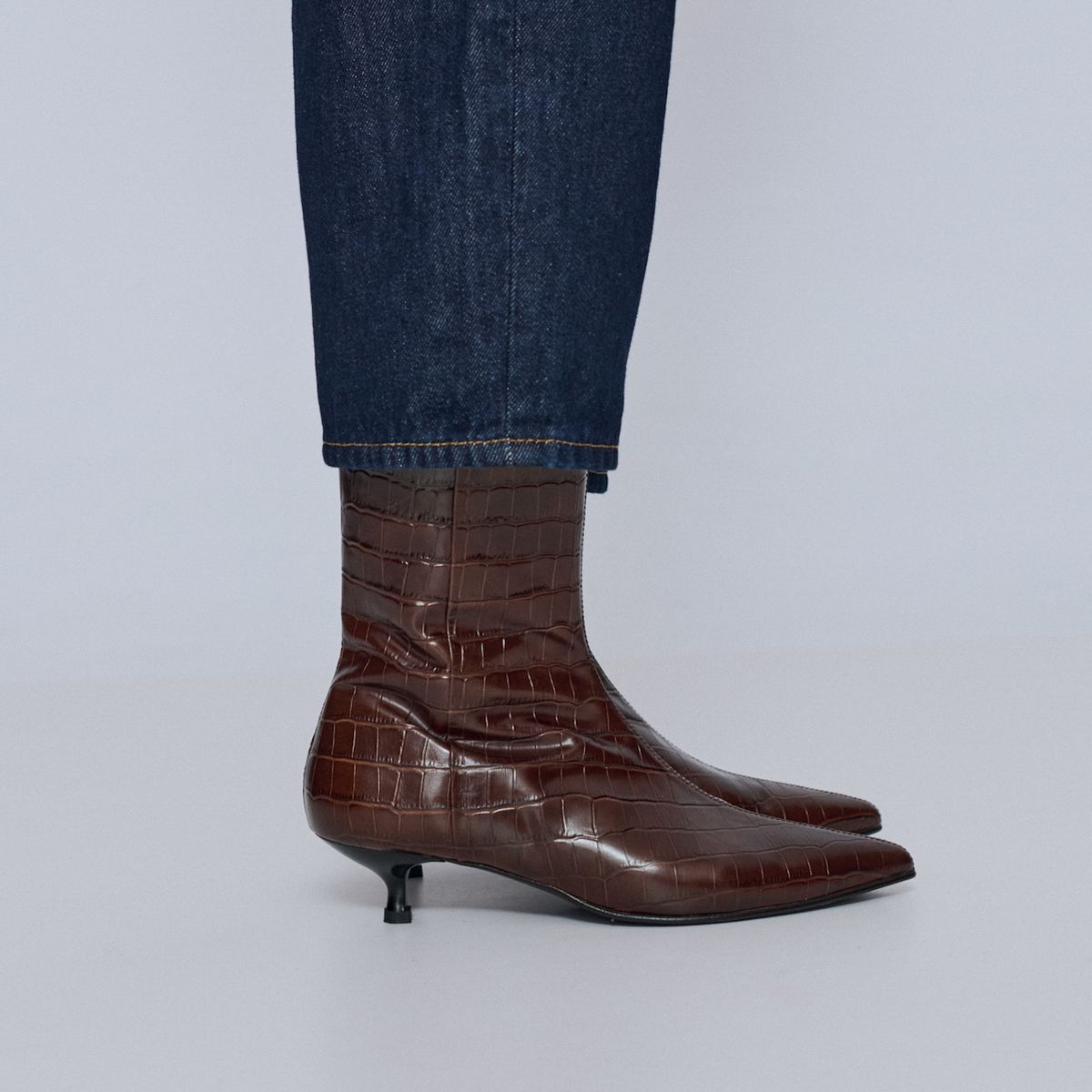 AUGUSTA - Botín Mujer Cuero Café Augusta