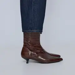 AUGUSTA - Botín Mujer Cuero Café