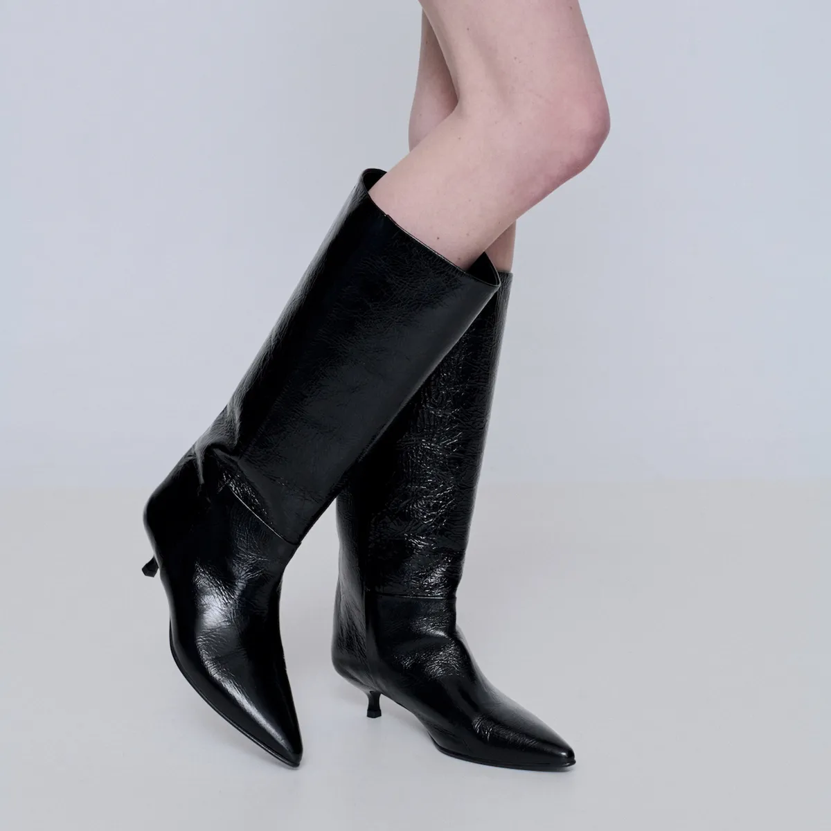 AUGUSTA - Bota Mujer Cuero Negro Augusta