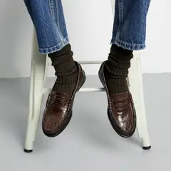 AUGUSTA - Mocasin Mujer Cuero Café