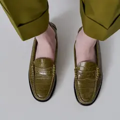 AUGUSTA - Mocasín Mujer Cuero Verde