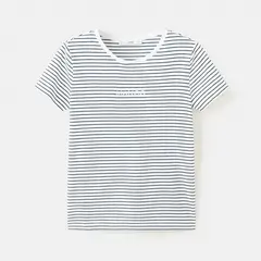 MANGO - Polera Rayas Logo Mujer