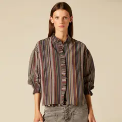 NICOLI - Blusa Rayas 100% Algodón Mujer