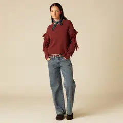 NICOLI - Chaleco Flecos Manga Mujer