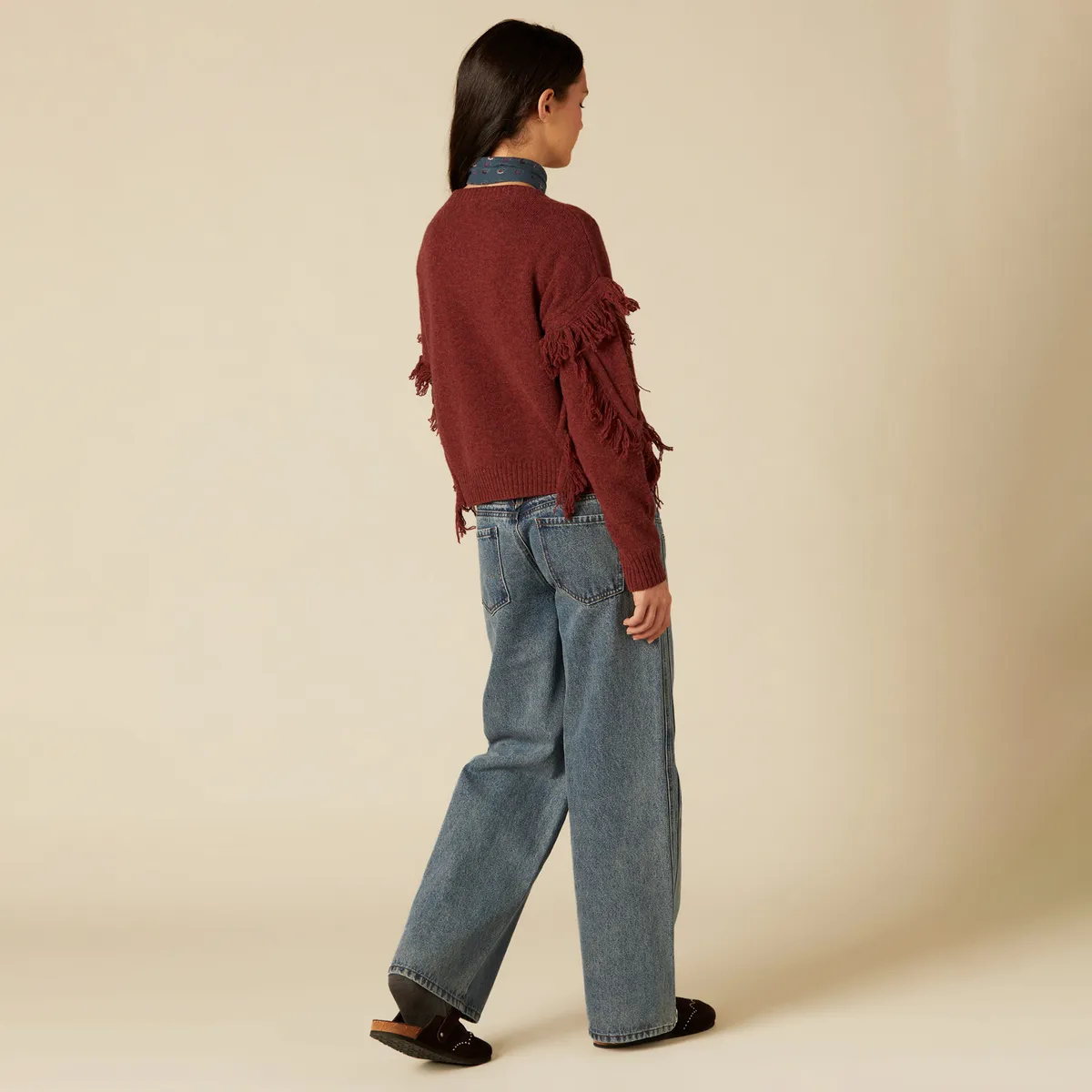 NICOLI - Chaleco Flecos Manga Mujer Nicoli