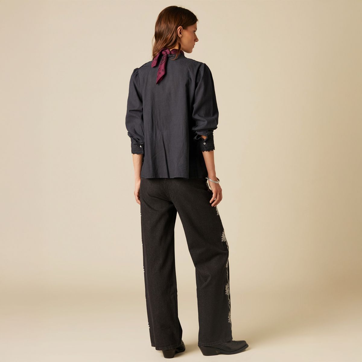 NICOLI - Jeans Wide Leg Mujer Nicoli