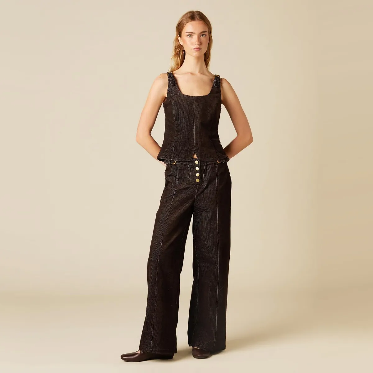 NICOLI - Jeans Hebillas Delanteras Mujer Nicoli