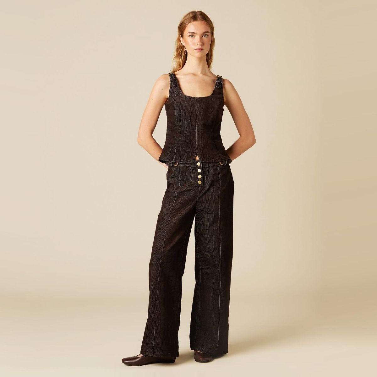 NICOLI - Jeans Hebillas Delanteras Mujer Nicoli