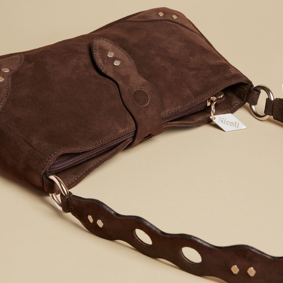 NICOLI - Cartera 100% Cuero Mujer Nicoli