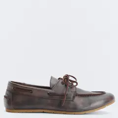 ESEOESE - Mocasín Náutico Mujer Cuero Café