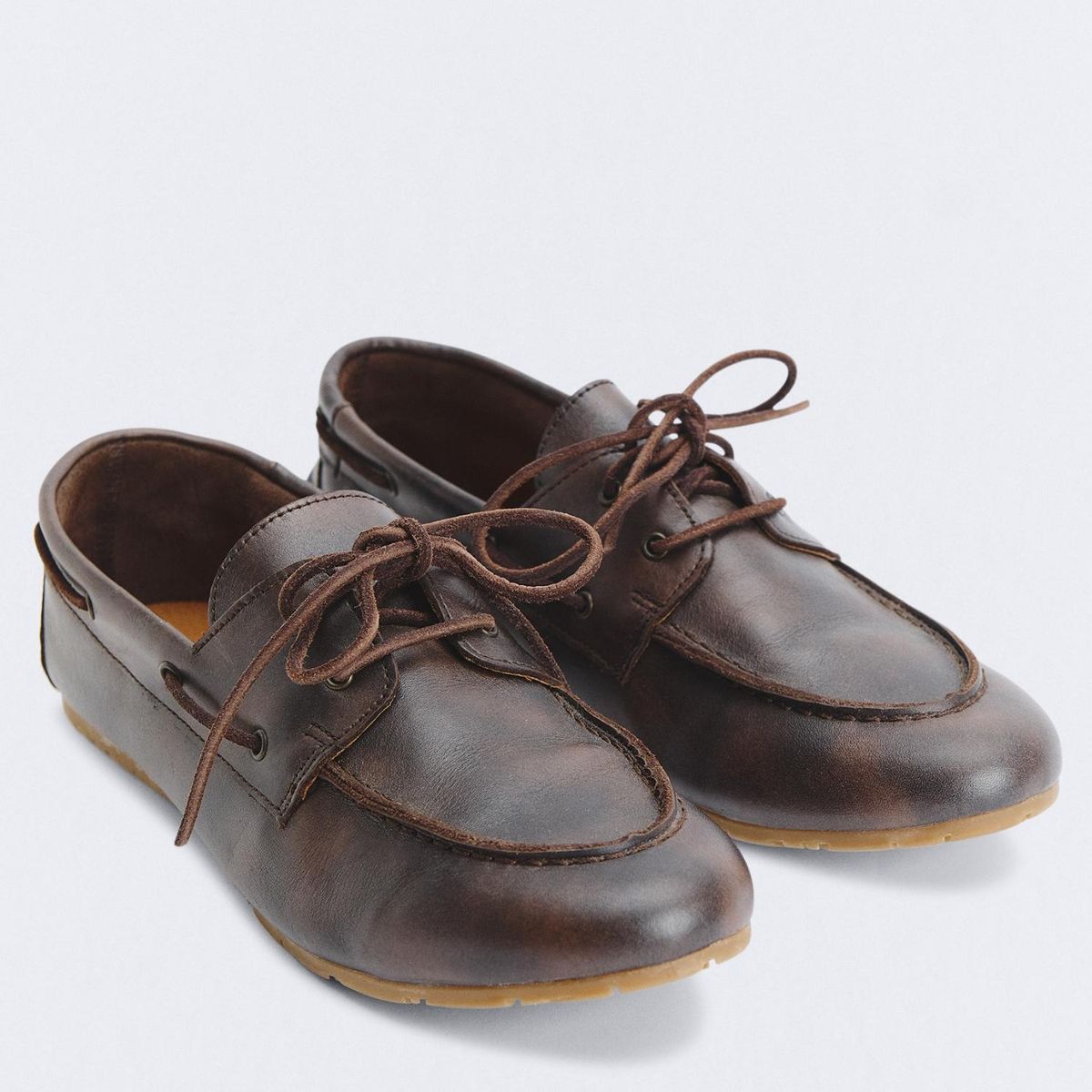 ESEOESE - Mocasín Náutico Mujer Cuero Café