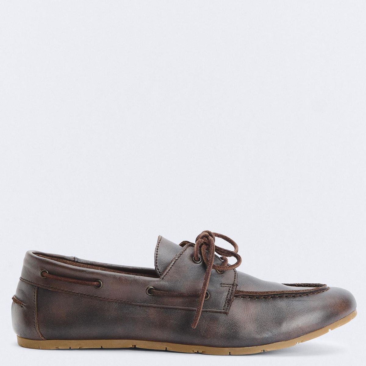 ESEOESE - Mocasín Náutico Mujer Cuero Café