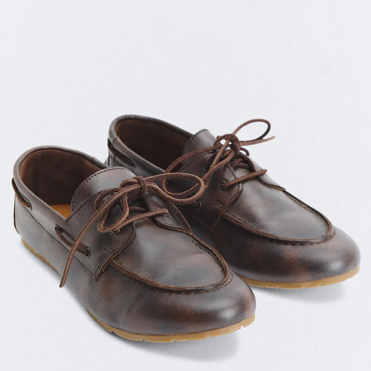 ESEOESE - Mocasín Náutico Mujer Cuero Café
