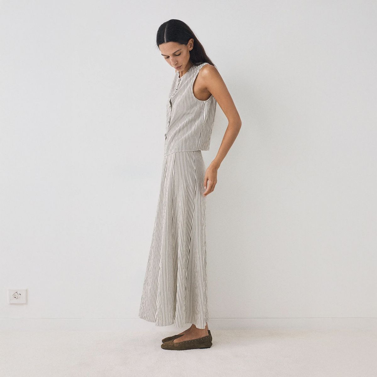 ESEOESE - Ballerina Mujer Mujer Cuero Khaki