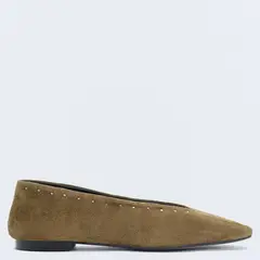 ESEOESE - Ballerina Mujer Mujer Cuero Khaki