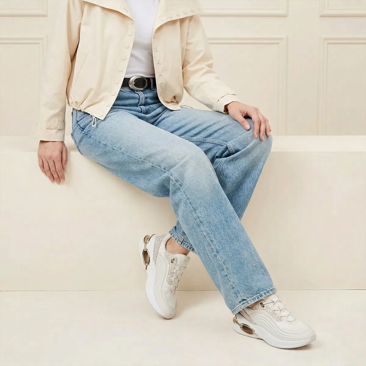 MICHAEL KORS - Zapatilla Urbana Mujer Cuero Blanco Michael Kors