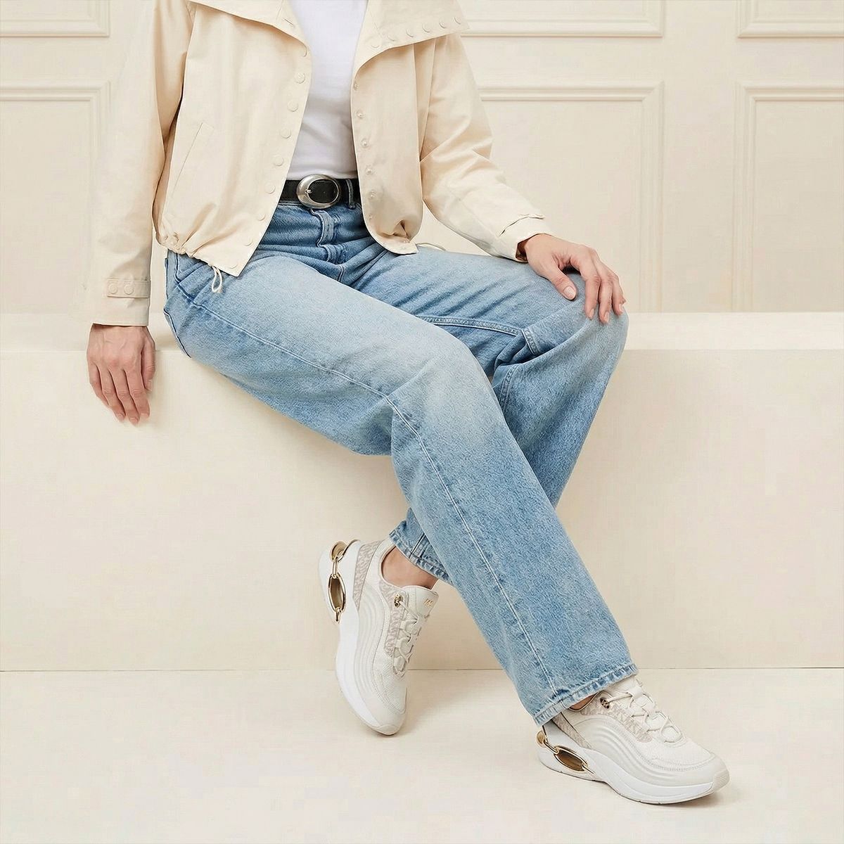 MICHAEL KORS - Zapatilla Urbana Mujer Cuero Blanco Michael Kors