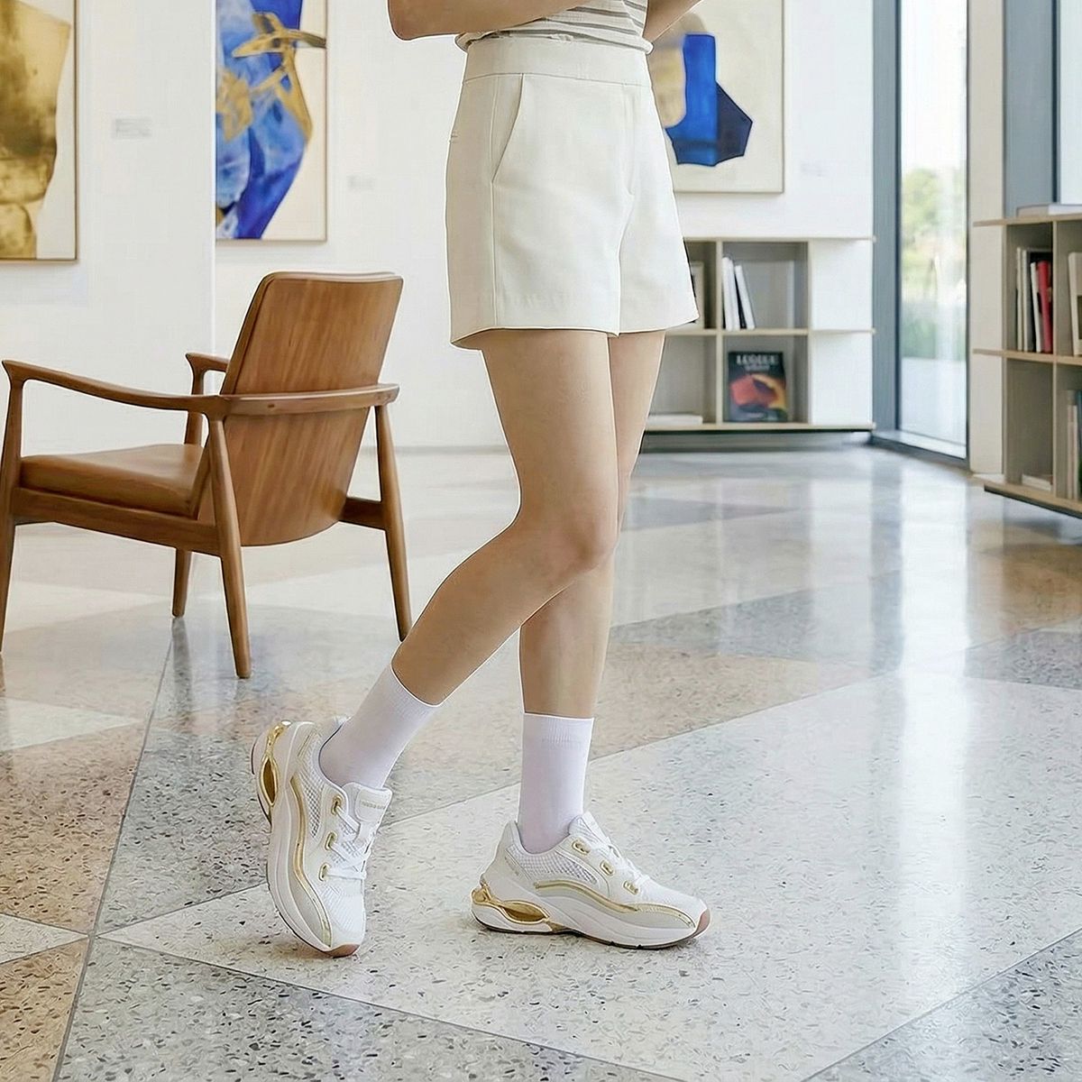 MICHAEL KORS - Zapatilla Urbana Mujer Cuero Amarillo Michael Kors