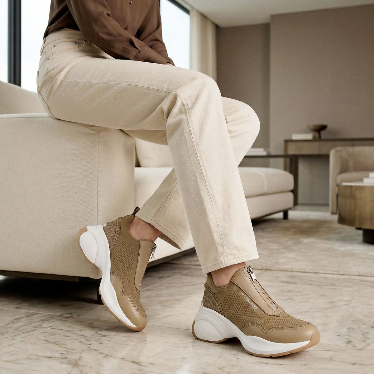 MICHAEL KORS - Zapatilla Urbana Mujer Beige Michael Kors