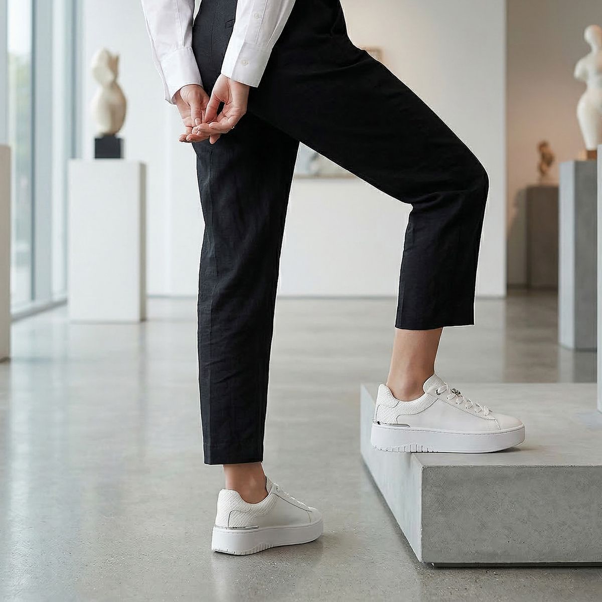 MICHAEL KORS - Zapatilla Urbana Mujer Cuero Gris Michael Kors