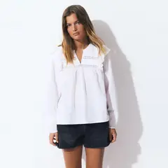 BROWNIE - Blusa Volantes 100% Algodón Mujer