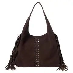 BROWNIE - Cartera Flecos 100% Cuero Mujer