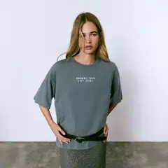 BROWNIE - Polera Oversize Estampada 100% Algodón Mujer