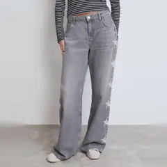 BROWNIE - Jeans Estrellas Lateral Mujer