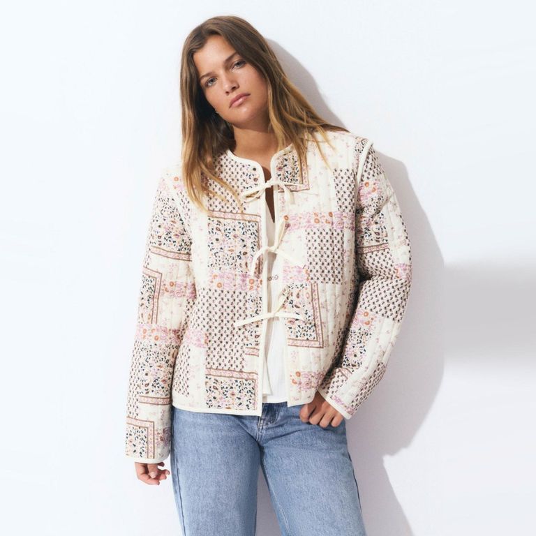 Chaqueta Estampada Patchwork Mujer