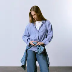 BROWNIE - Camisa Basica Rayas 100% Algodón Mujer