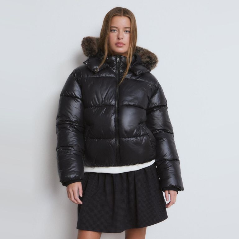 Parka Acolchado Vinilado Mujer