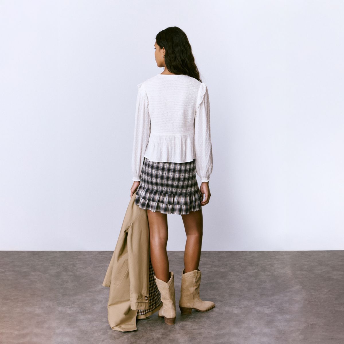 BROWNIE - Blusa Plumeti Detalle Lazos Mujer Brownie