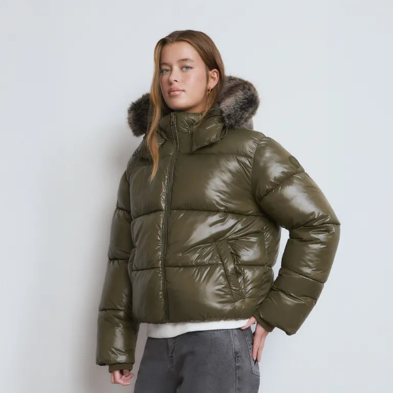 Parka Efecto Pelo Mujer
