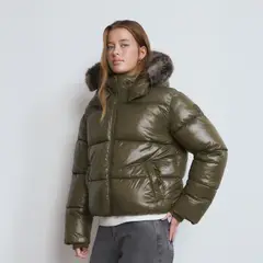 BROWNIE - Parka Acolchado Vinilado Mujer