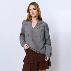 BROWNIE - Blusa Bordado 100% Algodón Mujer