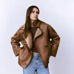 BROWNIE - Chaqueta Dobelfaz Efecto Piel Mujer