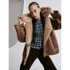 BROWNIE - Chaqueta Dobelfaz Efecto Piel Mujer