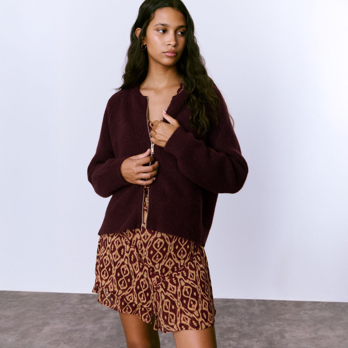 BROWNIE - Chaqueta Punto Bomber Mujer Brownie
